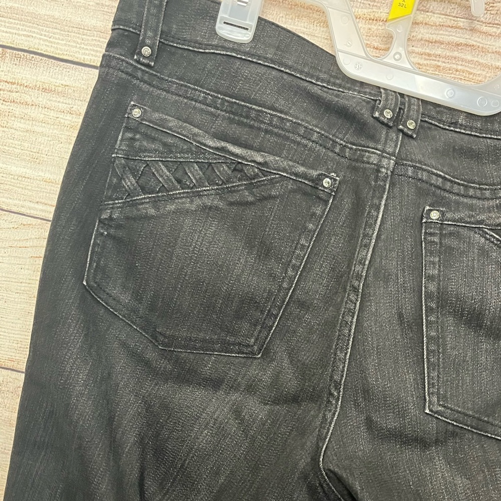 White House Black Market Slim Black Noir Jeans Size 12 - Picture 7 of 14